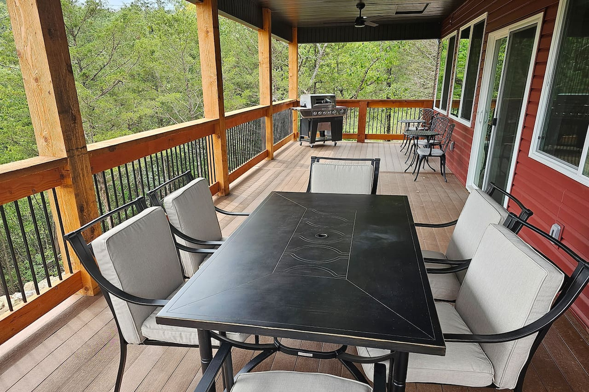 Outdoor dining with a view—perfect for morning coffee or evening meals.