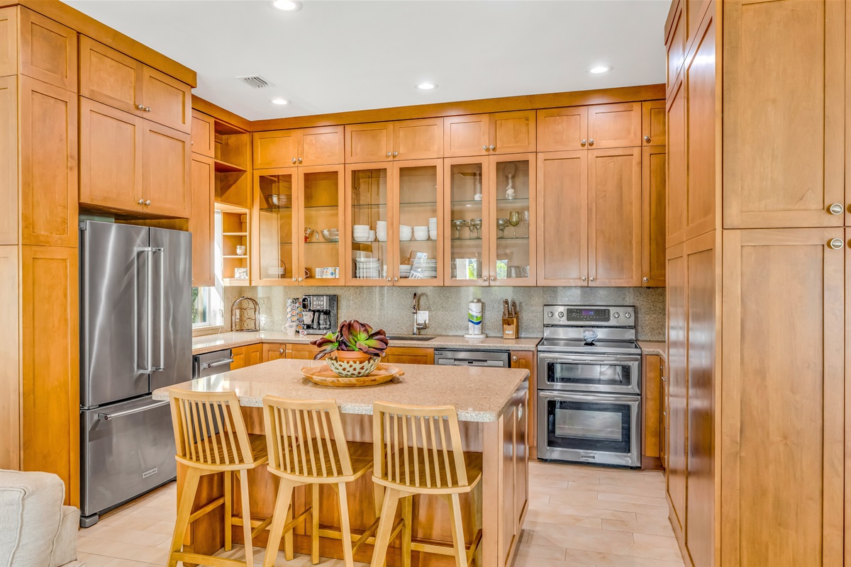 Enjoy a luxury kitchen stocked with everything you need.