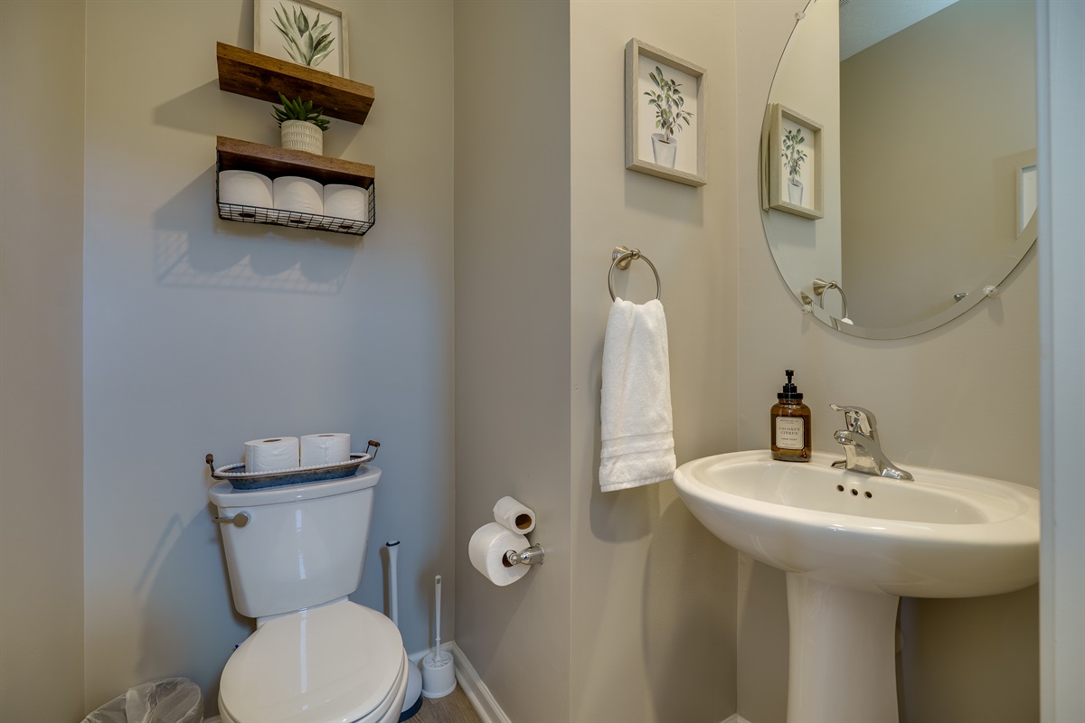 Clean & Comfortable Bathroom with Essentials