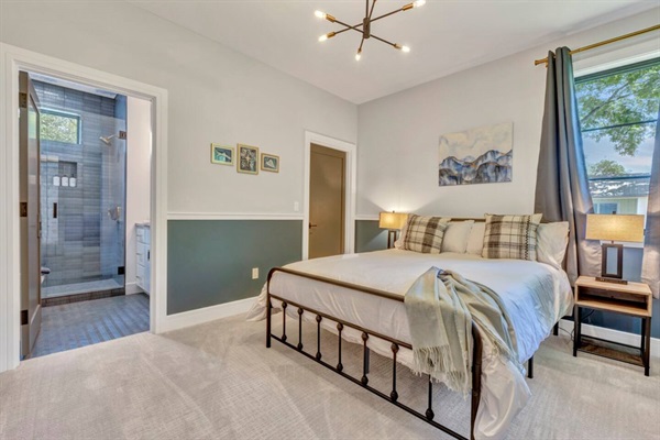Relax in this cozy retreat with its private bath.