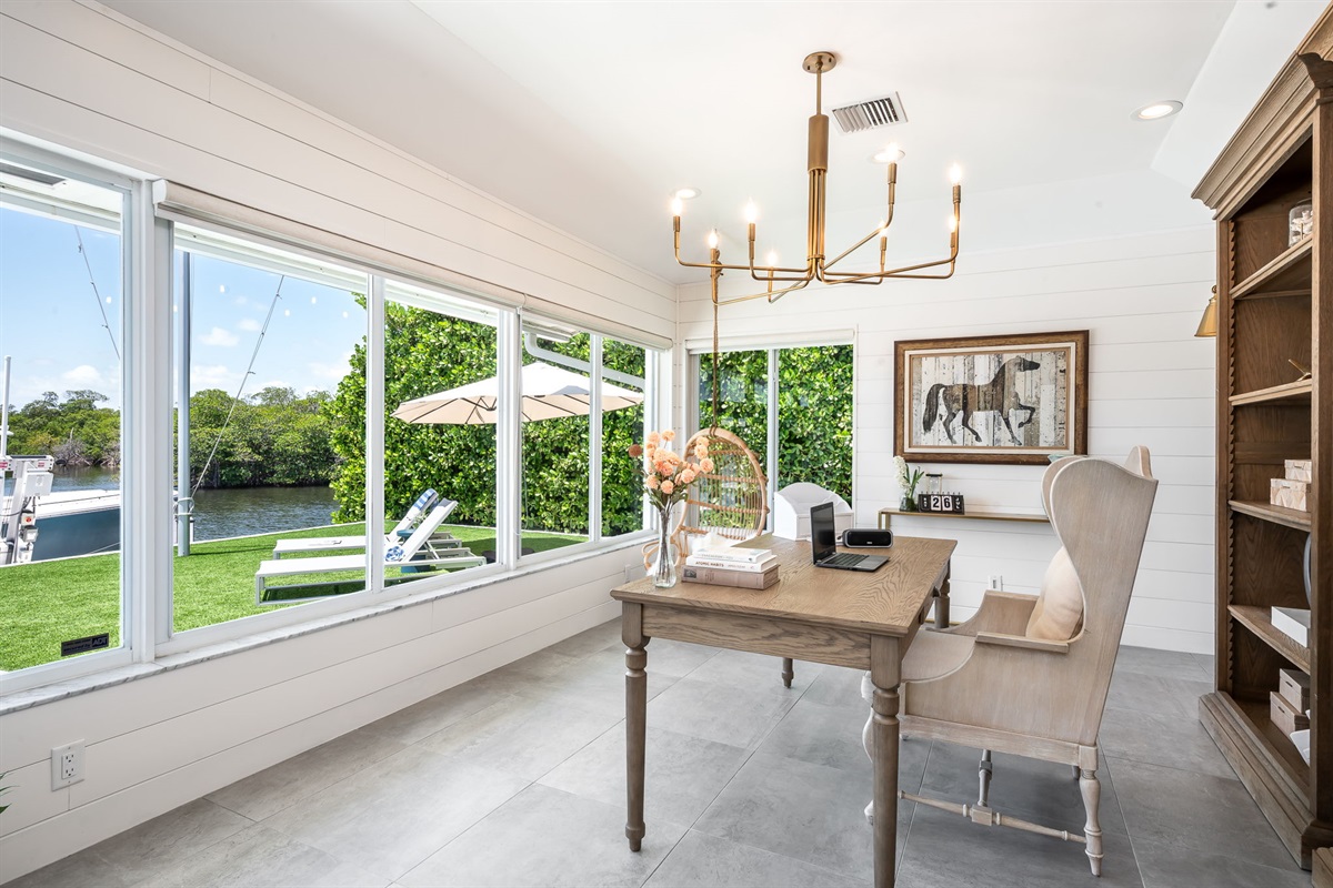 Work hard, relax harder&mdash;with peaceful water views right from your desk.