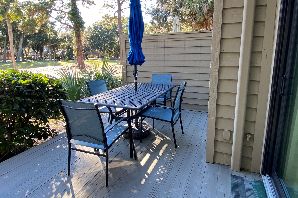 Deck overlooking 9th hole tee box