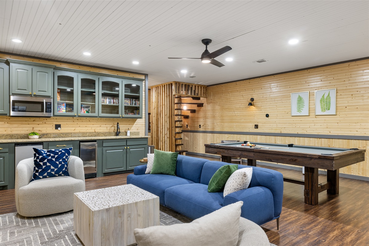 In the lower level you will find all sorts of Game Room Fun!