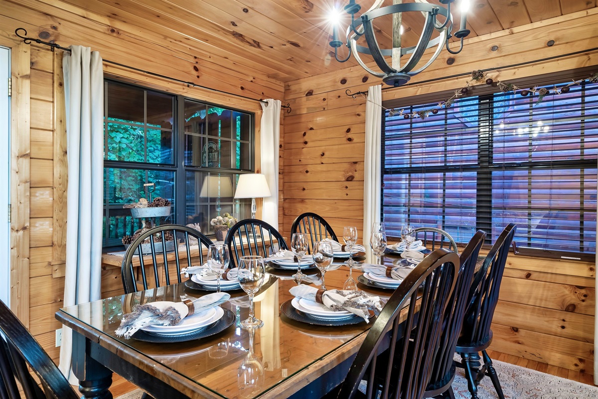 Host your next family dinner in the large Dining Room table that seats 8!