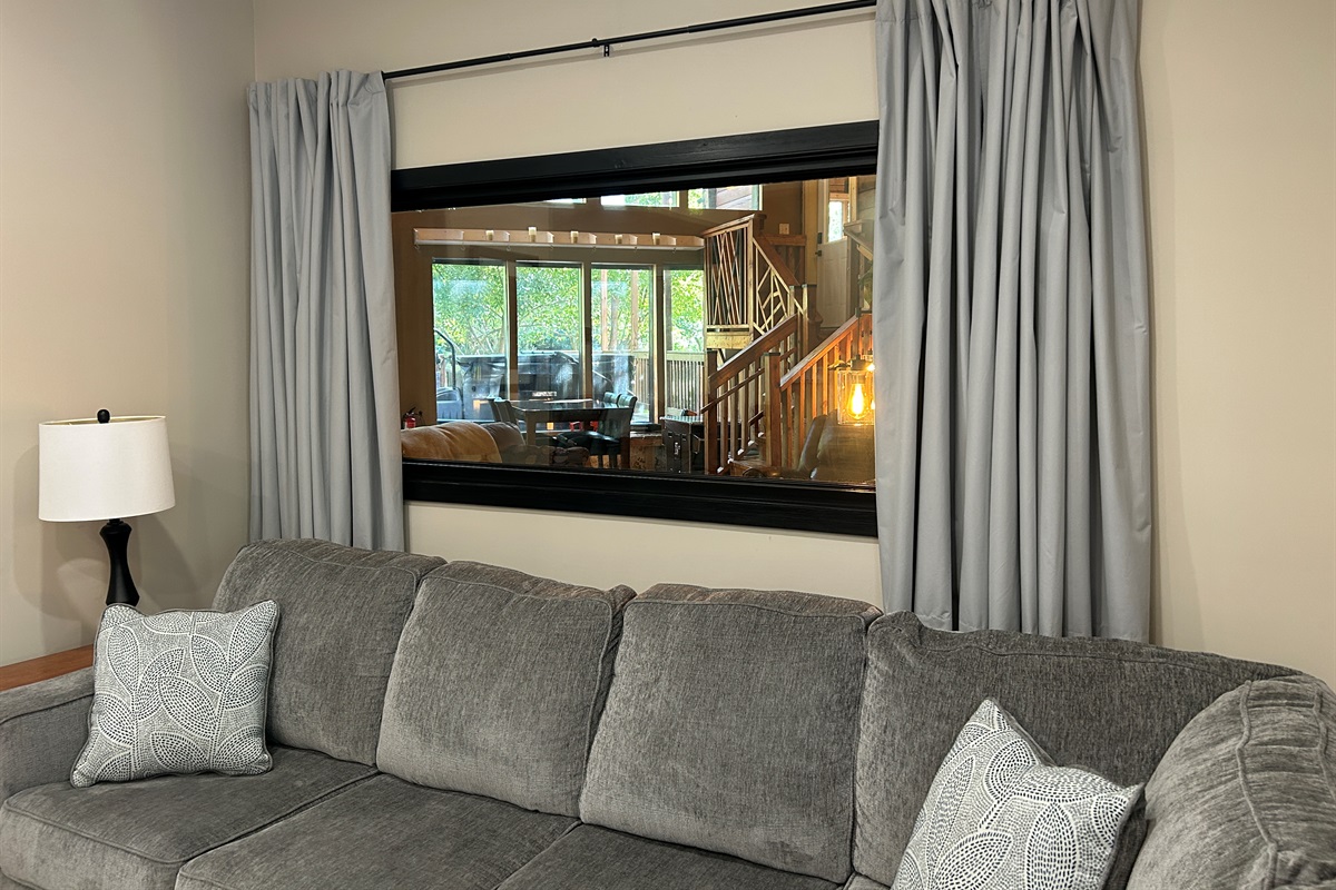 View into sunroom from Guest Quarters.