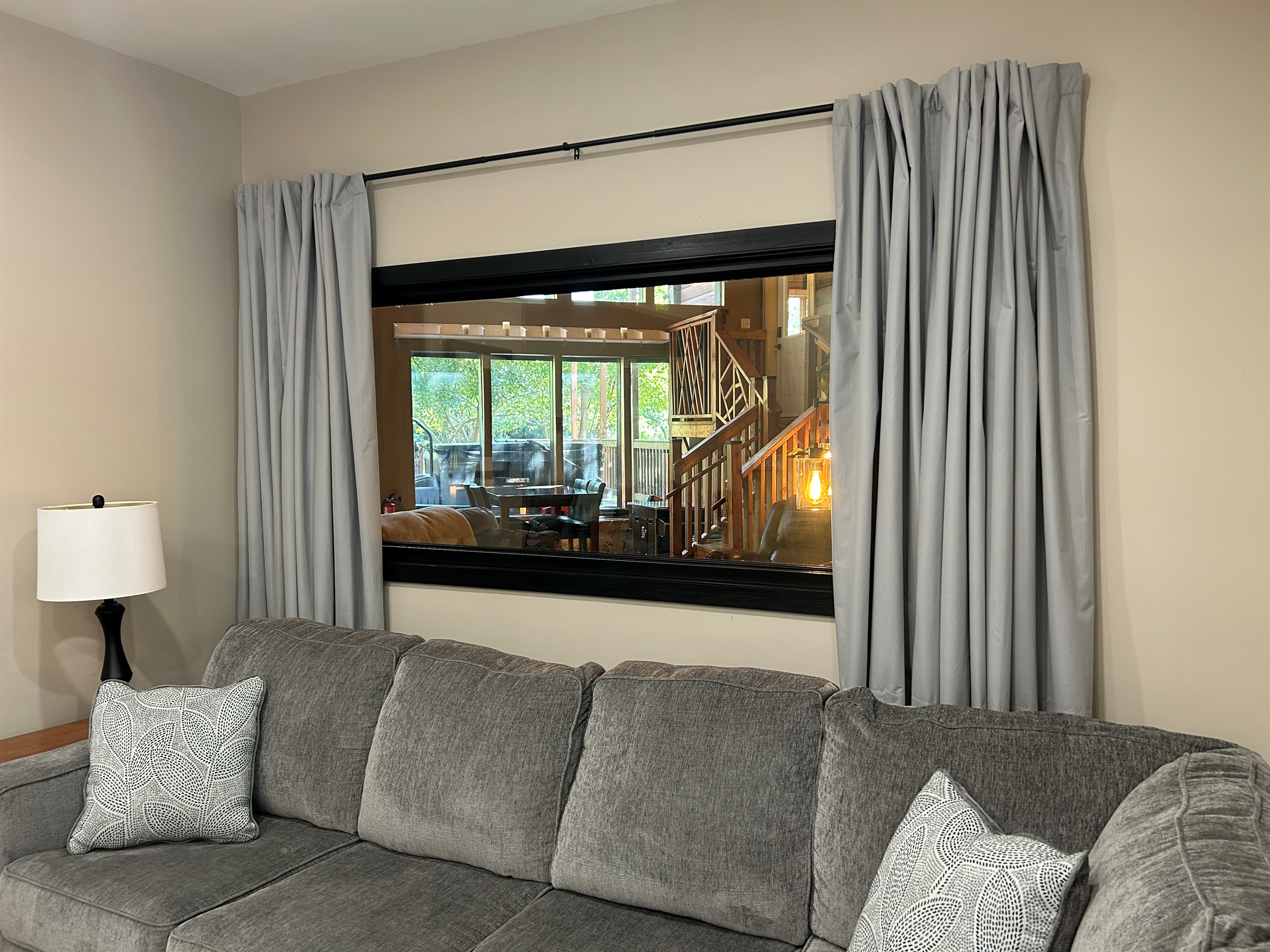 View into sunroom from Guest Quarters.