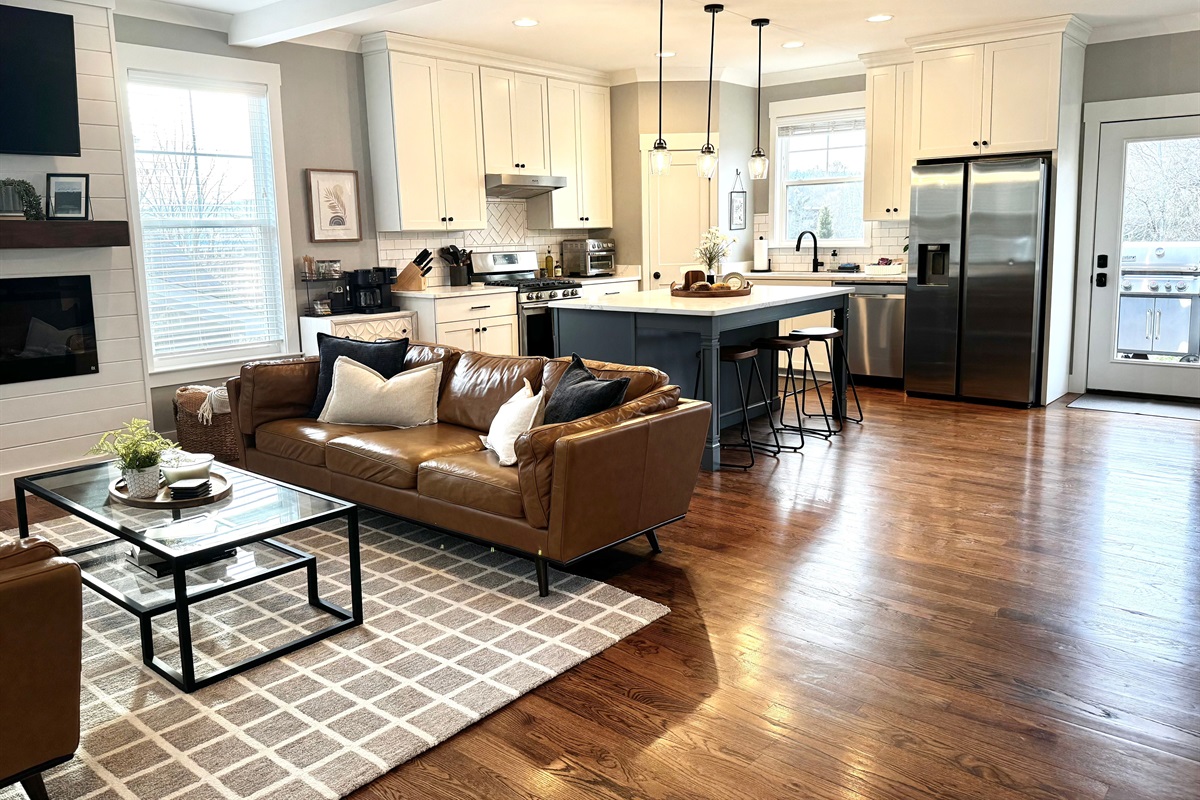 Spacious light filled open living space that is made for moments together with your friends or family.