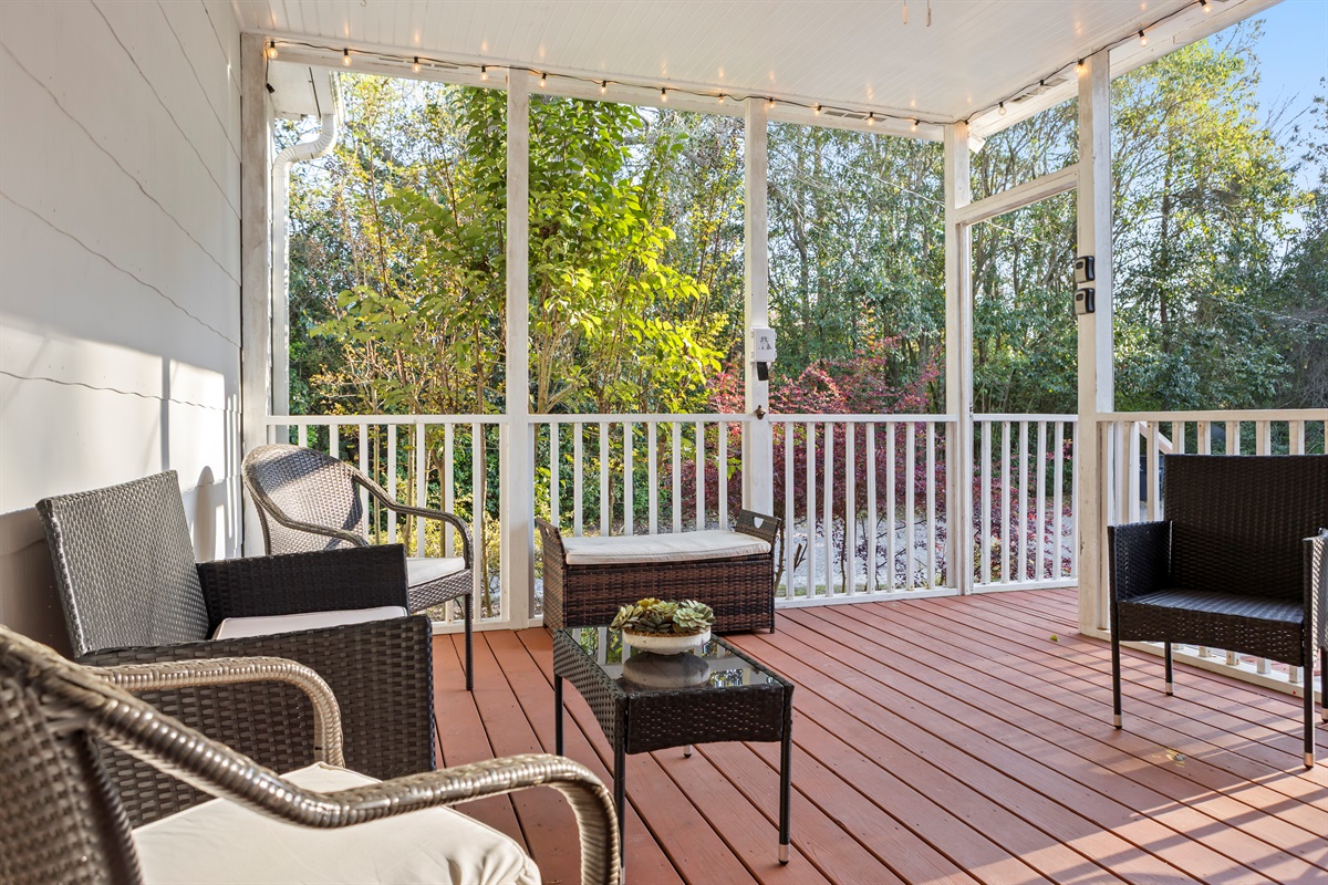Patio space for enjoying the fresh air