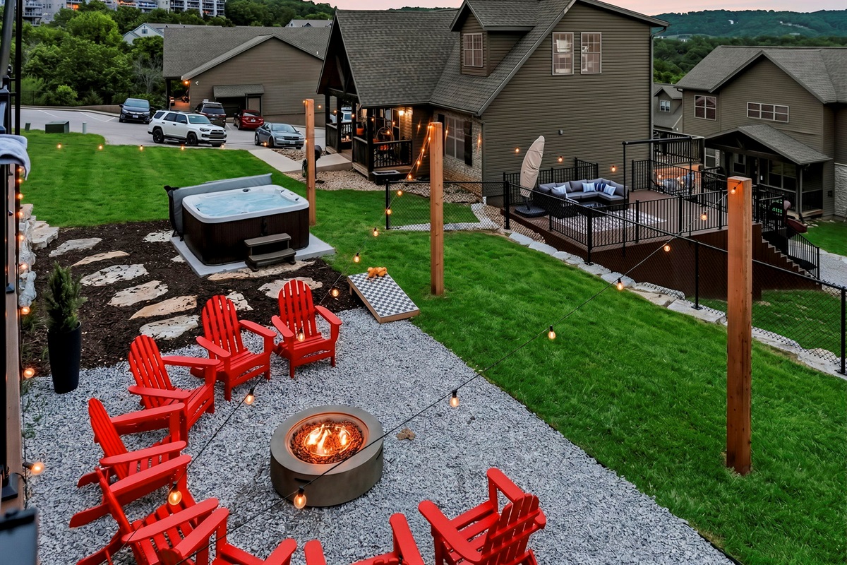 The perfect evening backyard