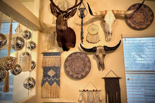 Living room decor curated by famous designer Meghan Fabulous