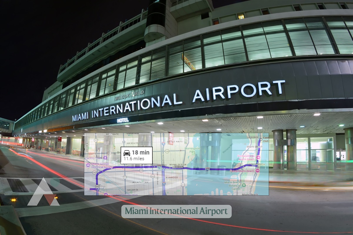 Miami International Airport is the primary aviation hub for South Florida, offering extensive domestic and international flight options. Geographically, it is located about 11 miles west of the property, making it highly accessible via the Julia Tuttle Cau