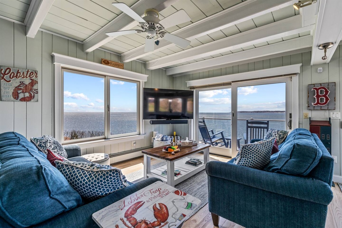 Living room off to the right as you walk in! With a beautiful view from any angle