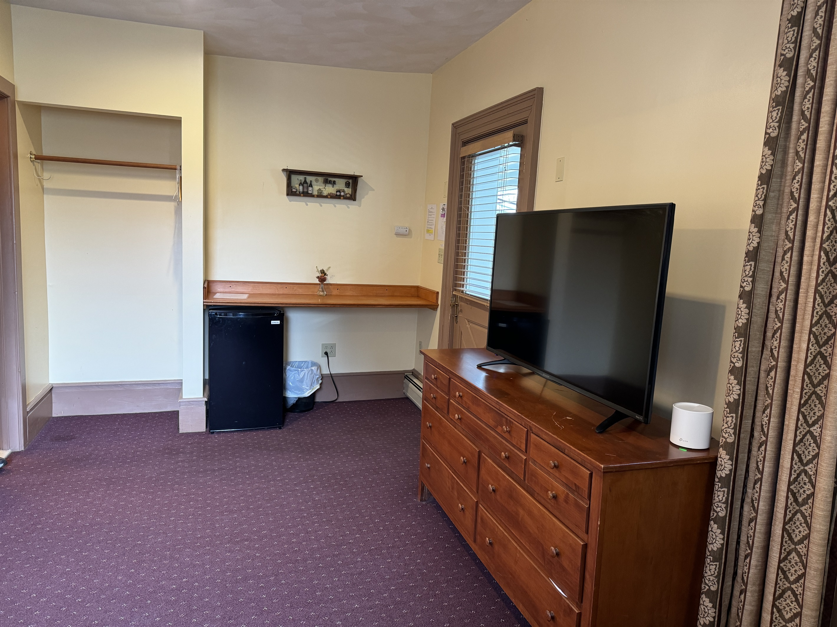 Guest room #2 clothing storage and mini fridge