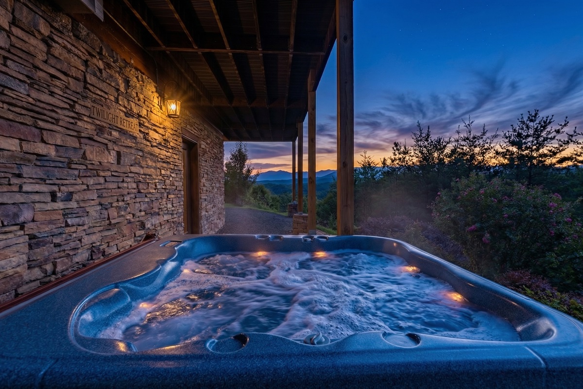 Hot tub with views