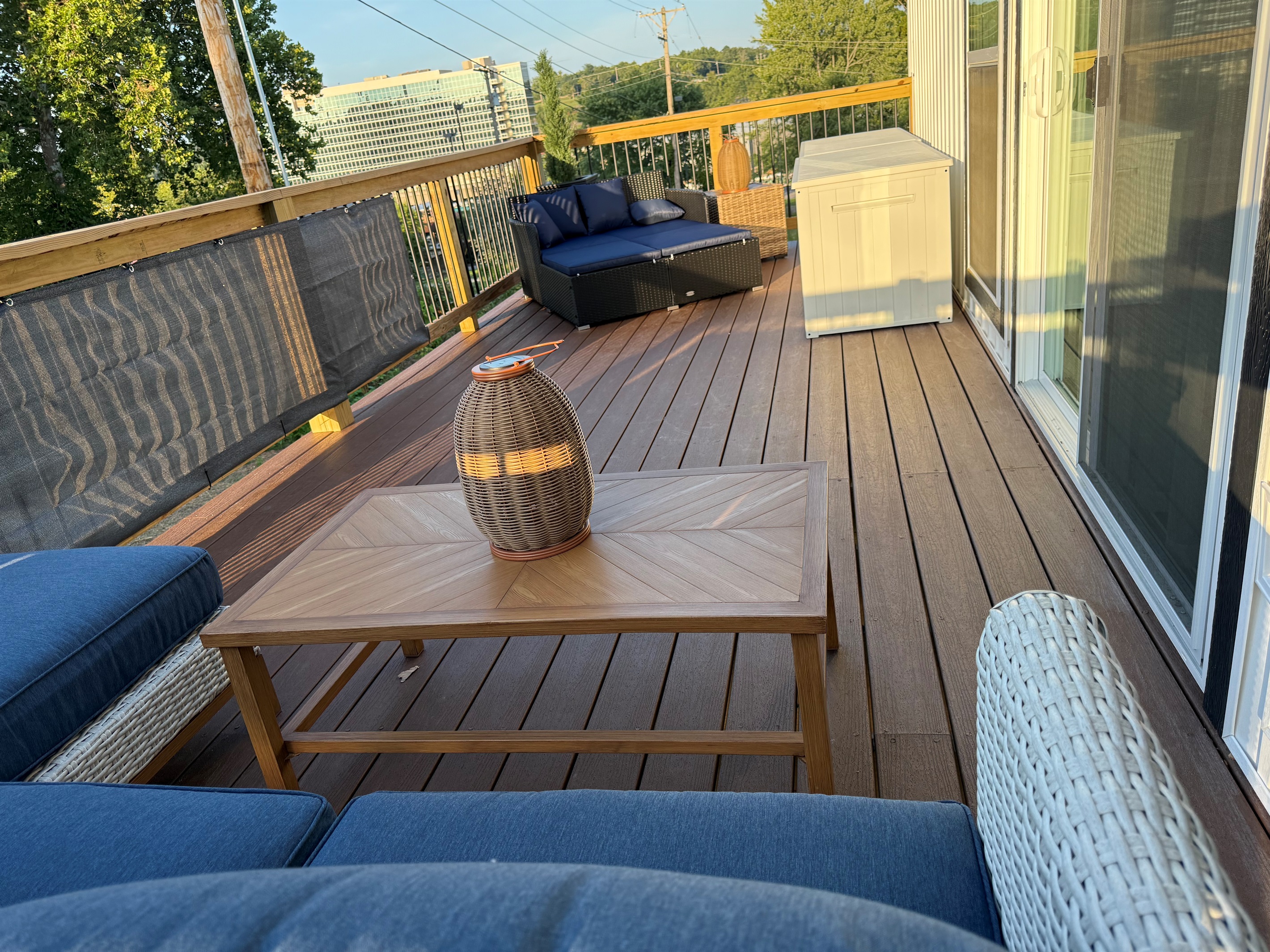 Upper deck with sofa and daybed