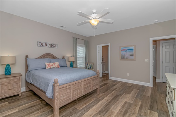 Second Level Queen Bedroom with Shared Bathroom