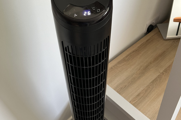 Tower fans in bedrooms