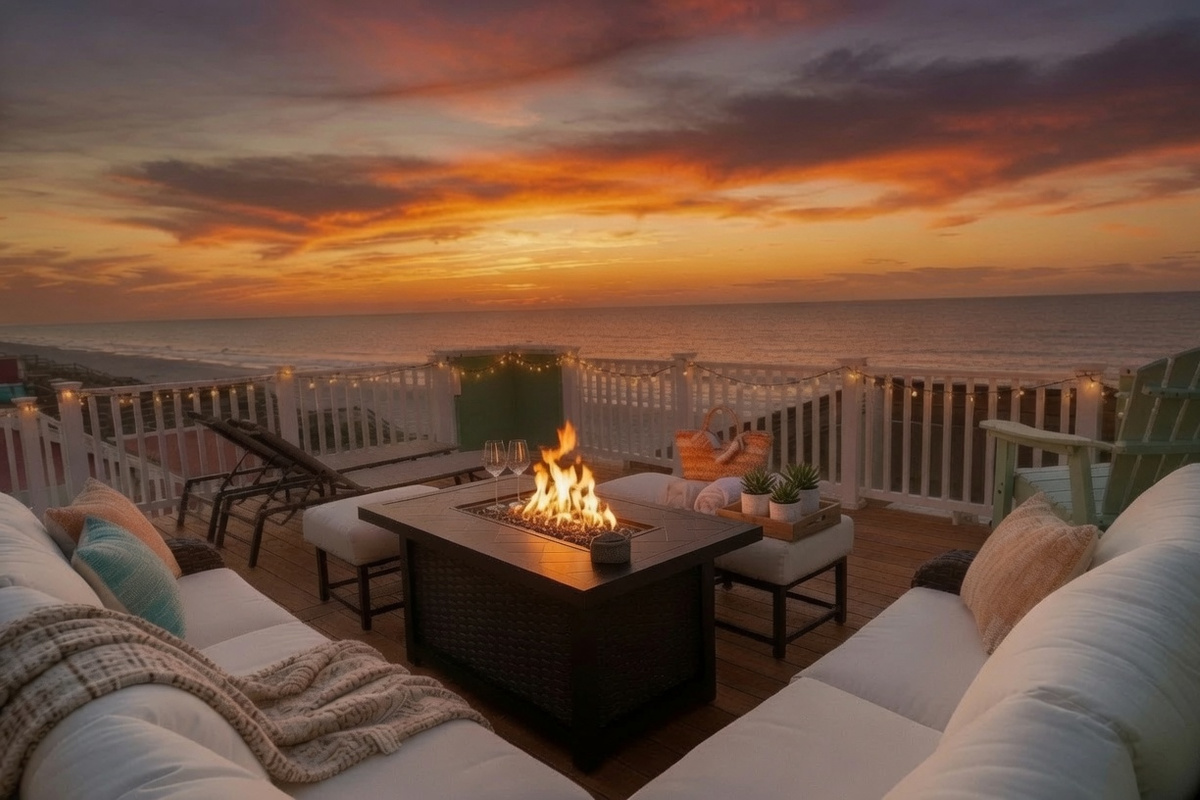 Rooftop deck with amazing sunrise and sunset views!