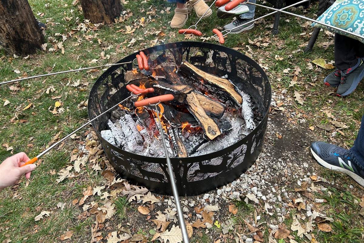 Hotdogs taste so much better grilled over a wood fire!