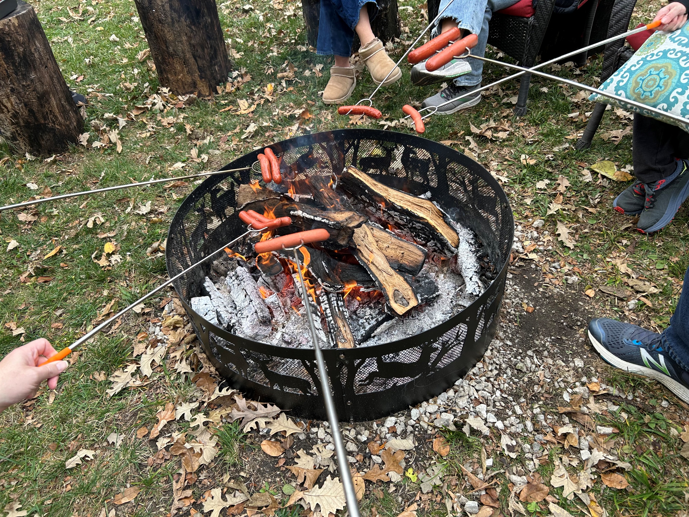 Hotdogs taste so much better grilled over a wood fire!