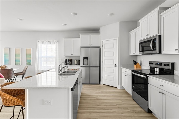 The kitchen is equipped with everything you'll need to enjoy your stay.