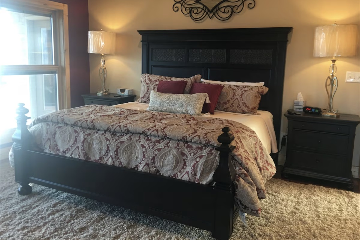 The primary bedroom is the only bedroom on the ground level, and is wheelchair accessible!