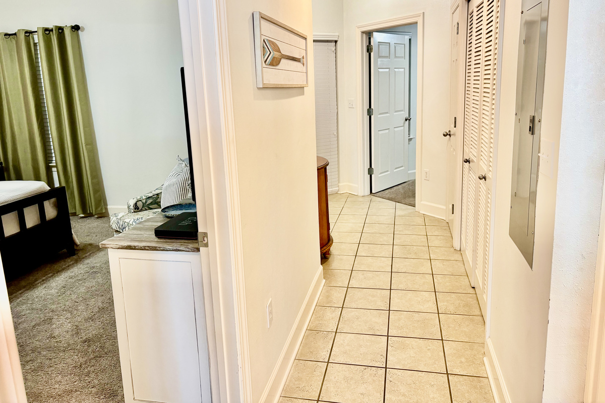 Here's the doors leading to both bedrooms...