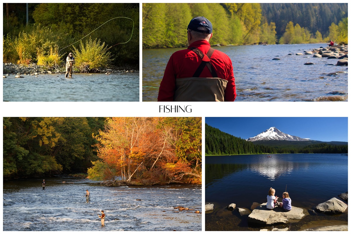 Enjoy world-class fishing near Mt. Hood: wade into the Sandy River, explore nearby lakes, or relax with family-friendly shoreline spots— all close to the chalet.