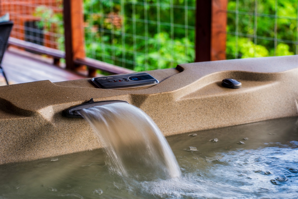 Our 7 seater hot tub is a favorite.