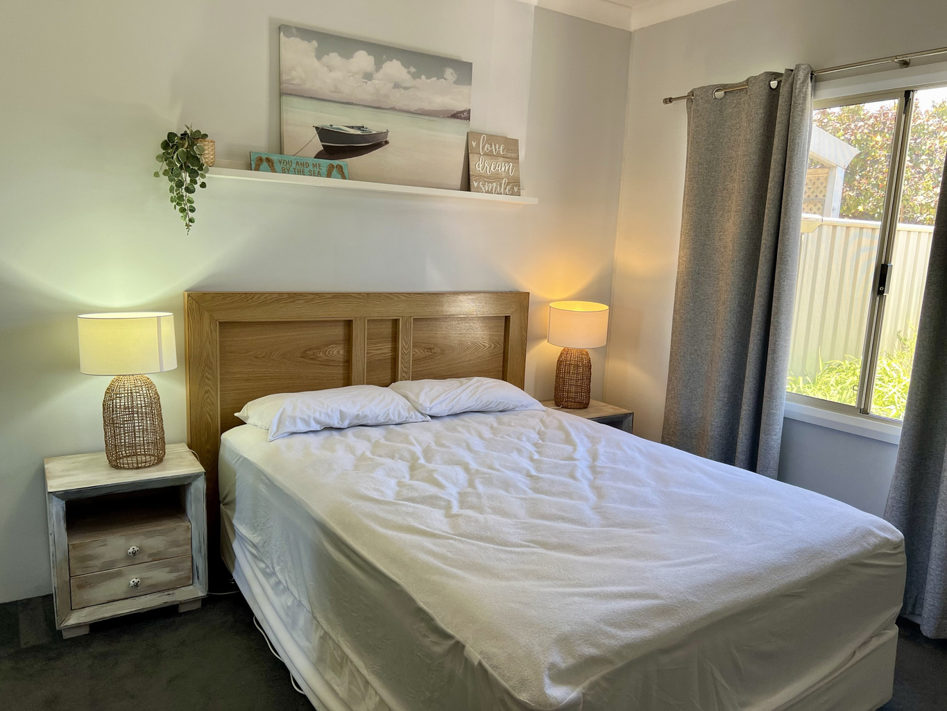 Main bedroom at the front of the home with Queen size Bed & built-in robe