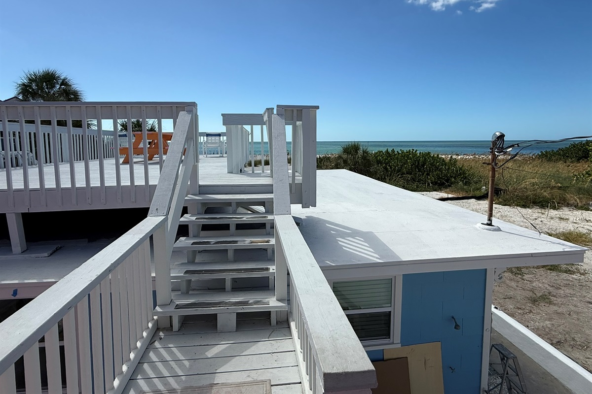 Steps to Rooftop Deck