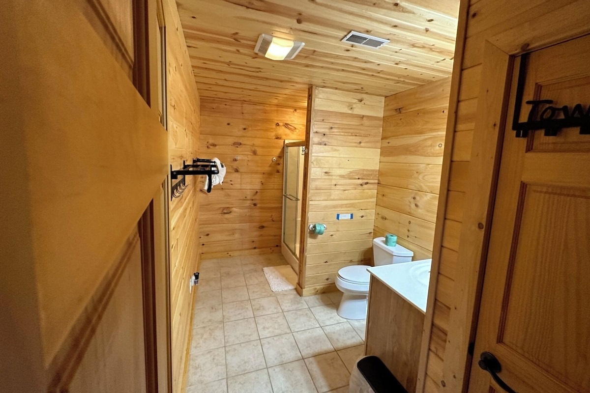 full bathroom # 3 on bottom (basement) floor