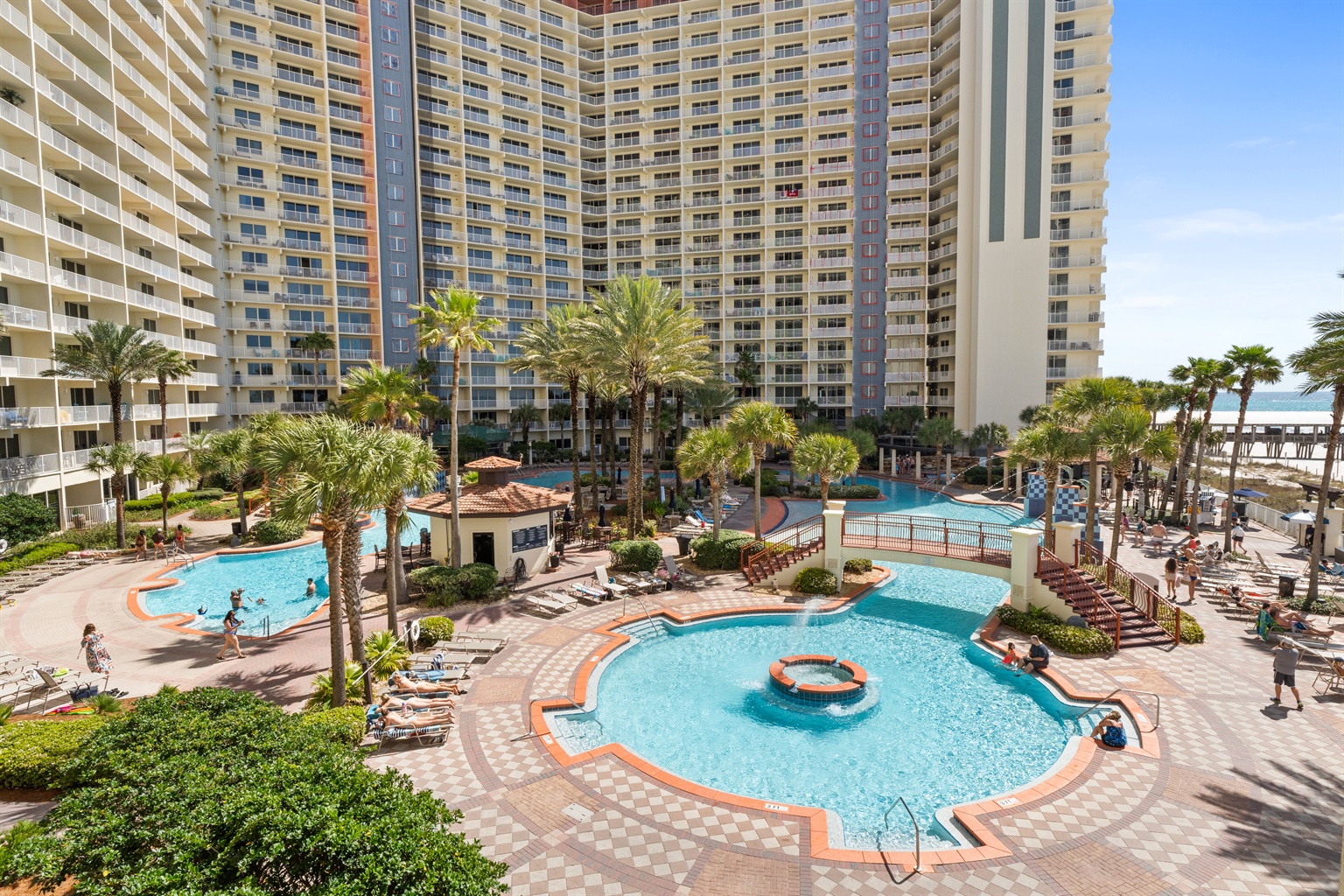 The star attraction, our enormous lagoon style pool area. The kids love it! Includes the Shores Grill and Bar for food and drink.