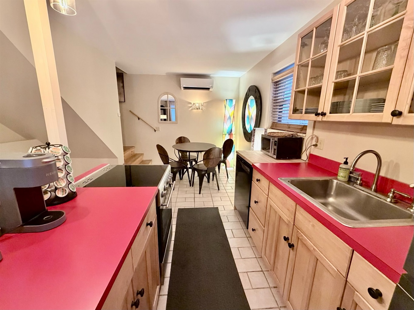 This unique social space lets you cook, eat or relax all in the same space!