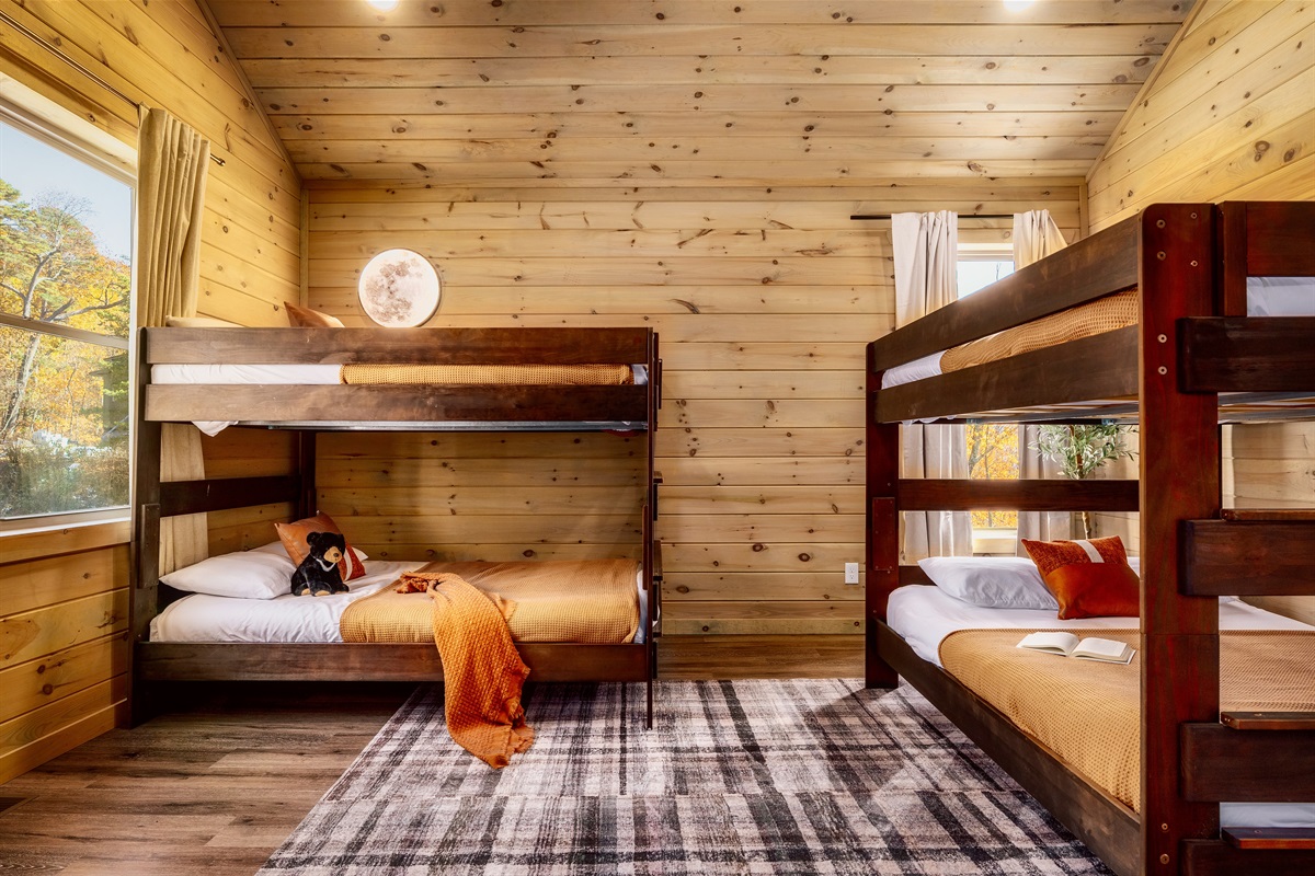 Fun bunk room setup. Perfect for kids, teens, or group stays.