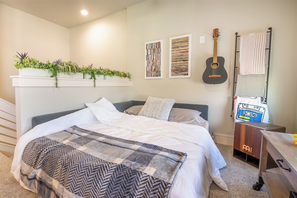 Loft couch quickly converts into a sleeper