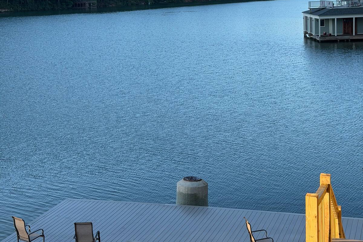 A new lakefront deck has been built since Hurricane Helene.