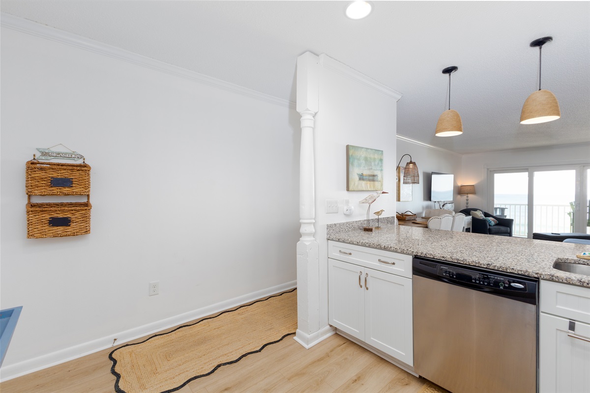 Open entry into the kitchen