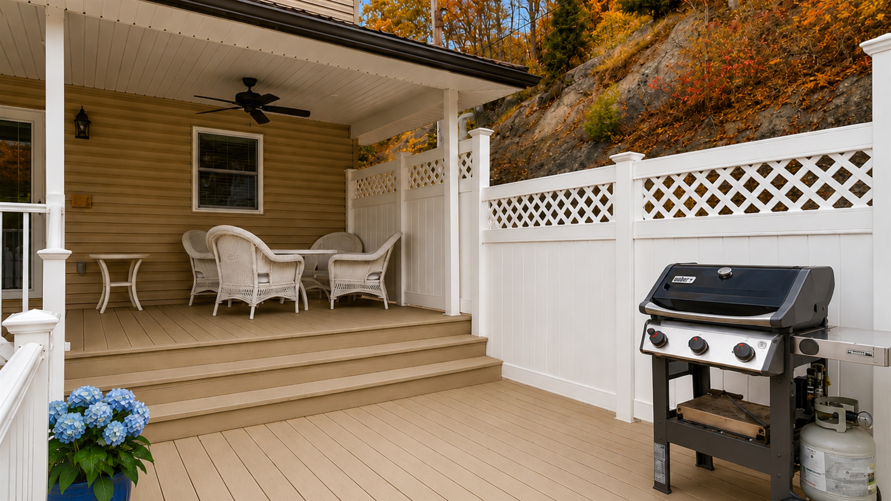 Enjoy a cookout on the front deck