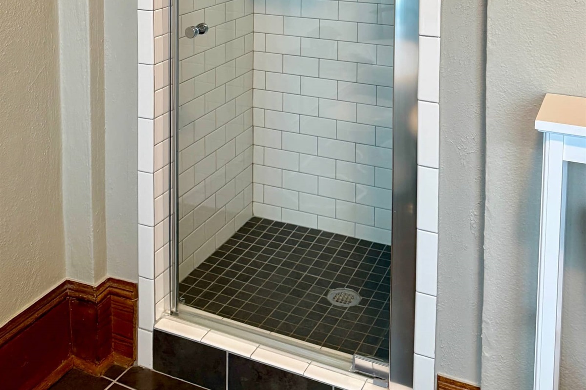 Tiled shower