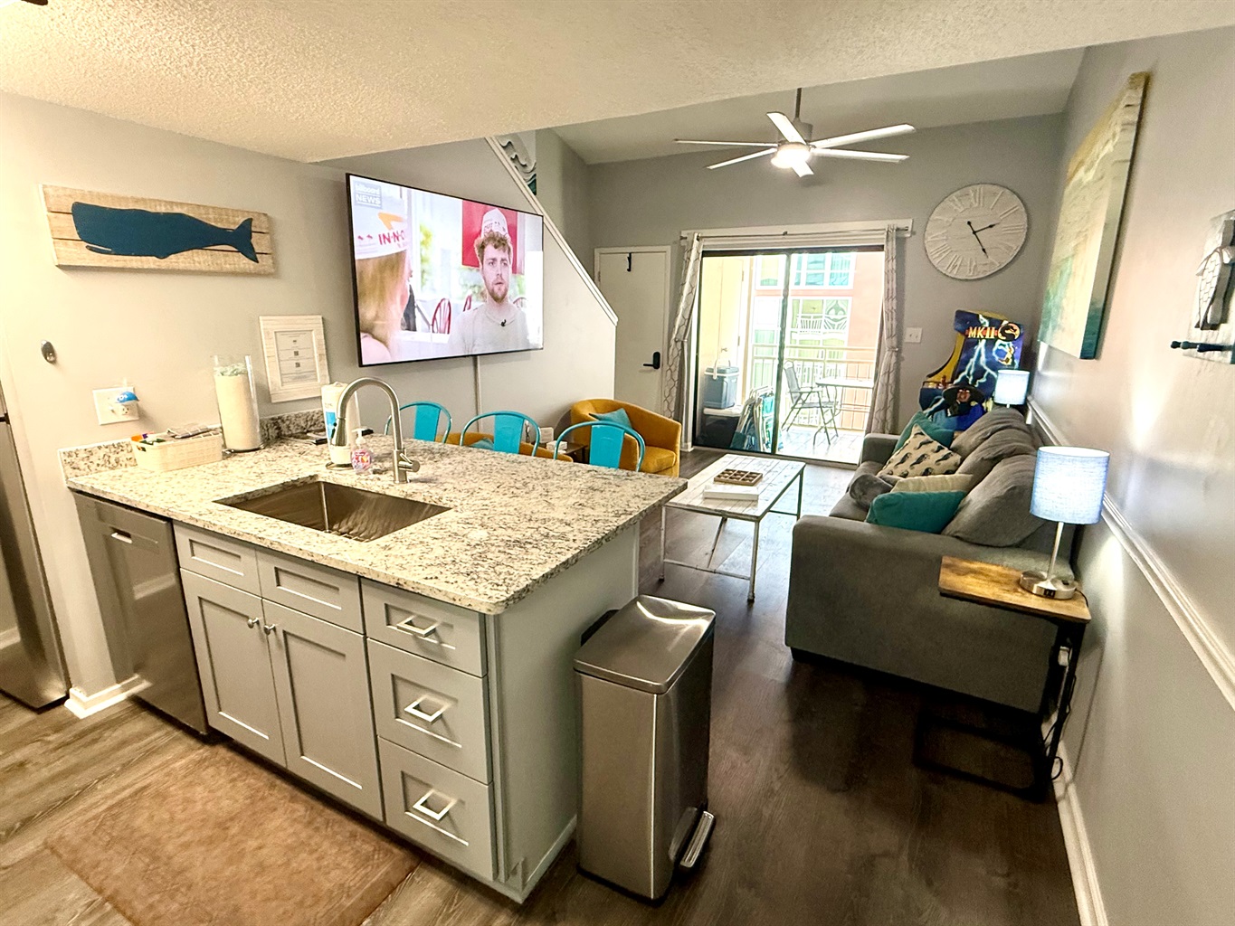 Kitchen and Living Room