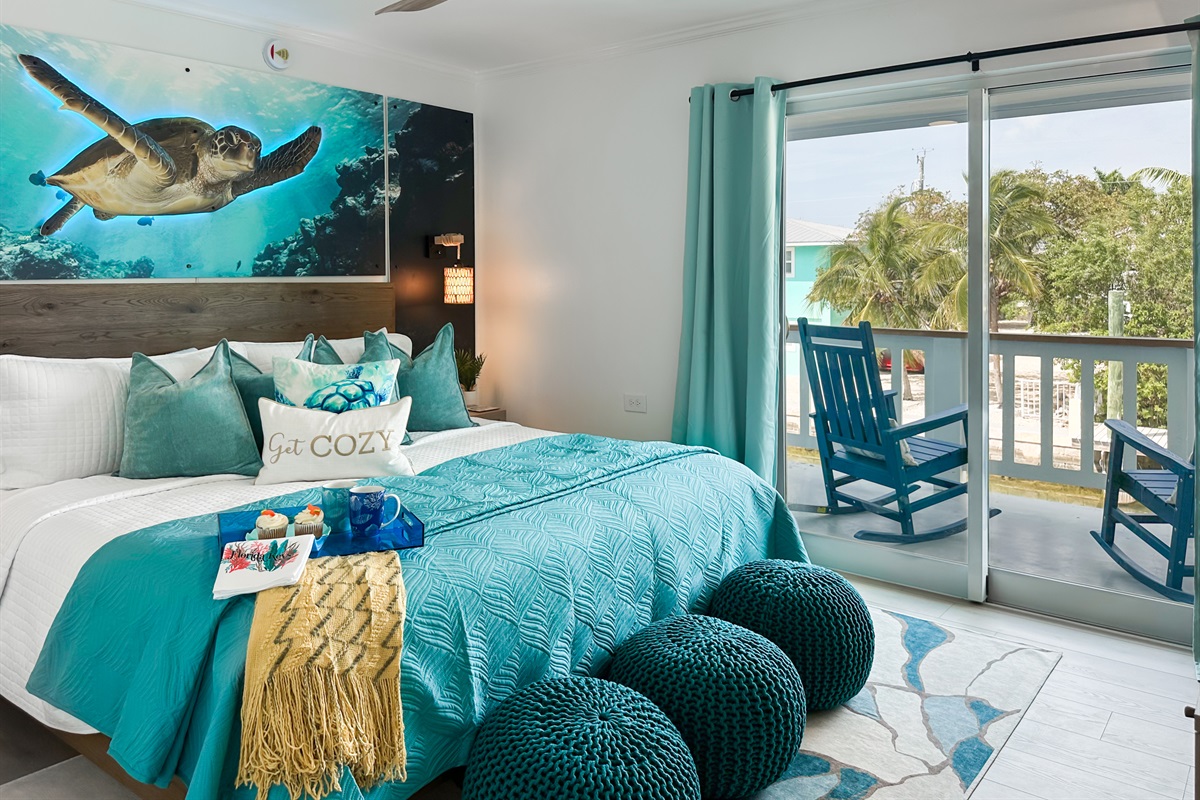 The Sea Turtles bedroom has a King bed.