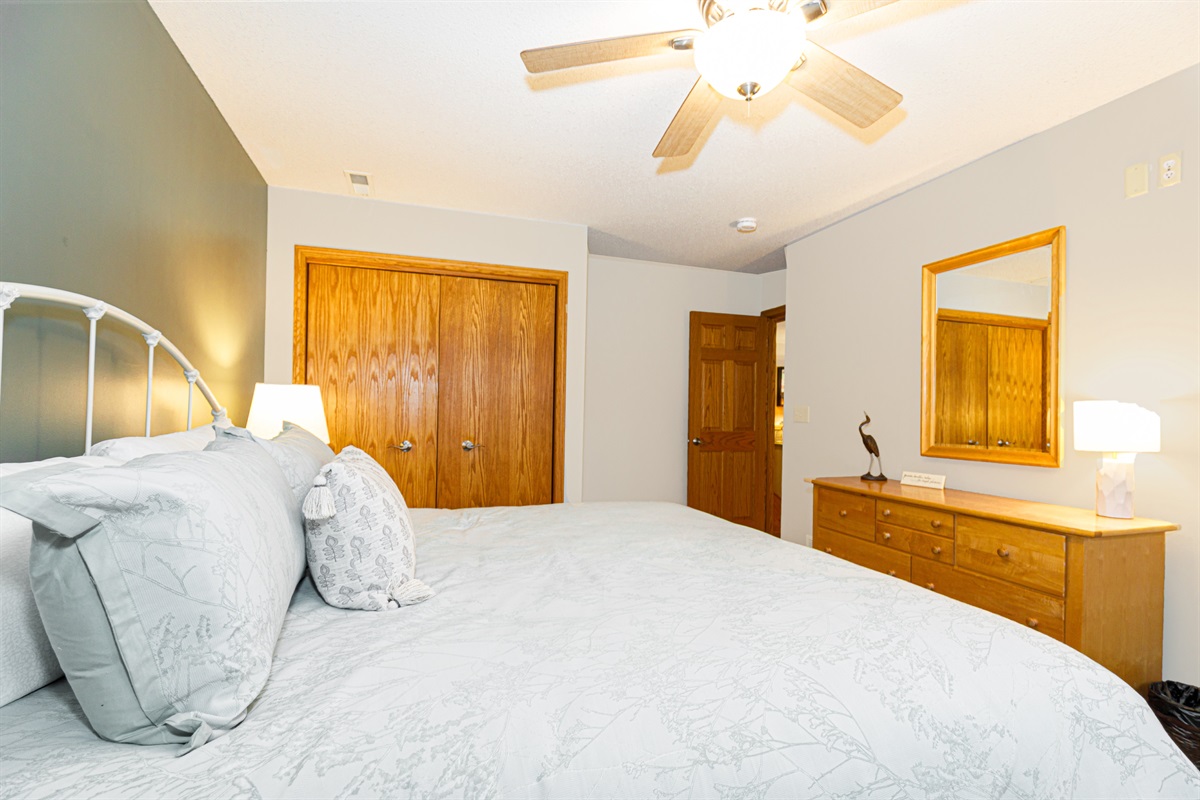 Bedroom 4 features a King bed with a bathroom directly adjacent. 