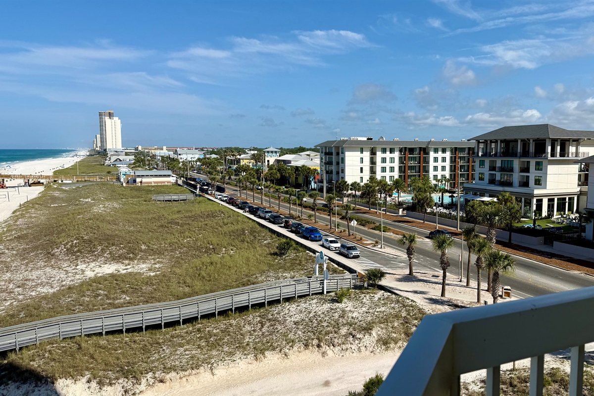 View of Pier Park from the balcony