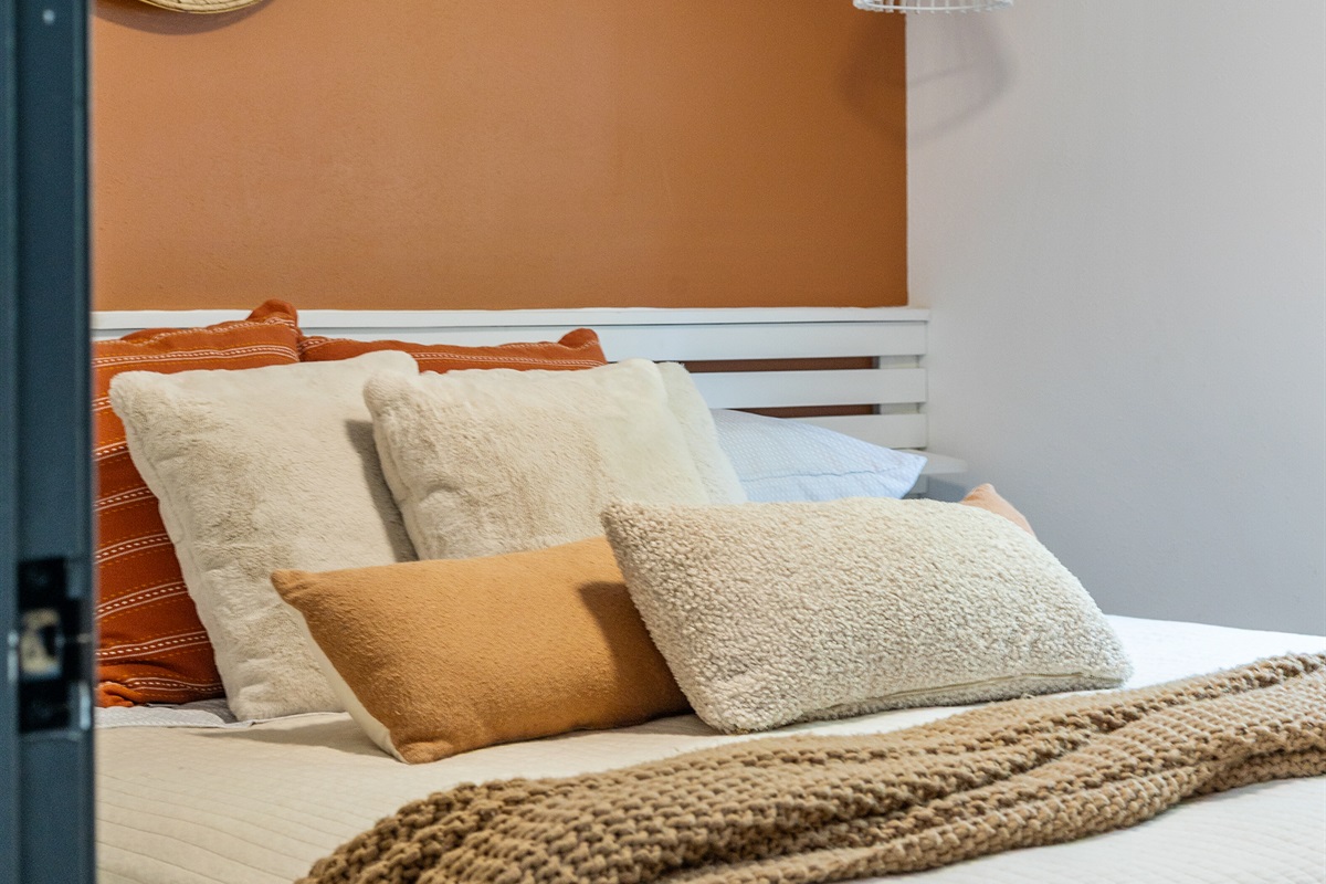 Stretch out, get cozy, and enjoy the comfort of a luxurious king-size bed.