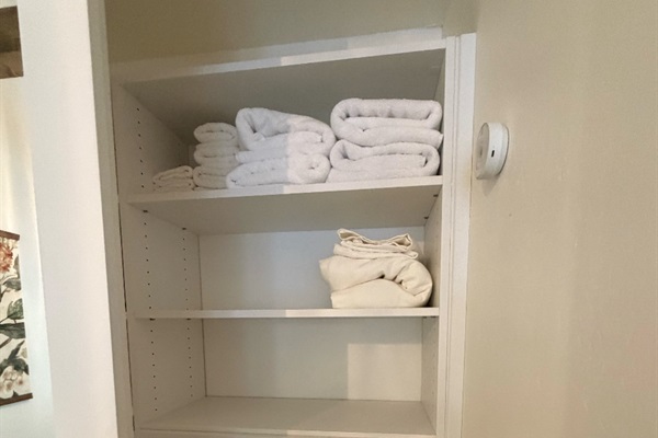 Extra towels and bed linens