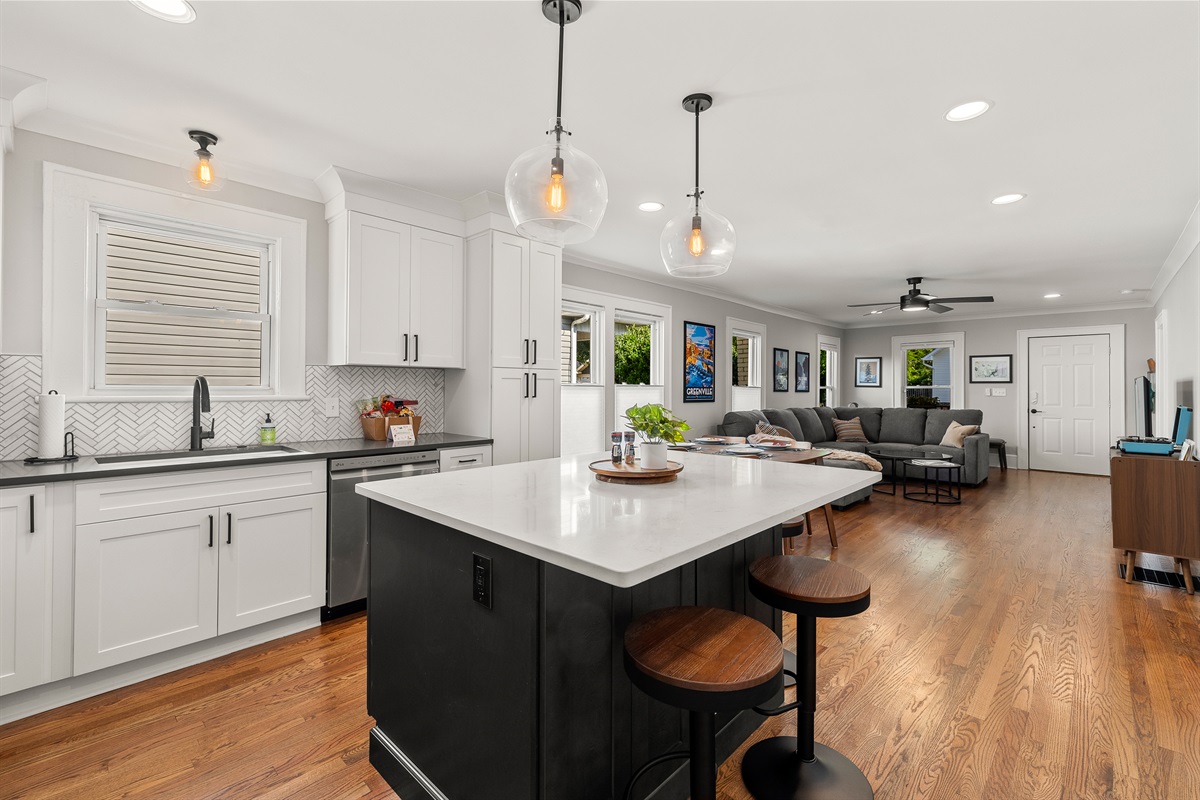 Kitchen with island seating