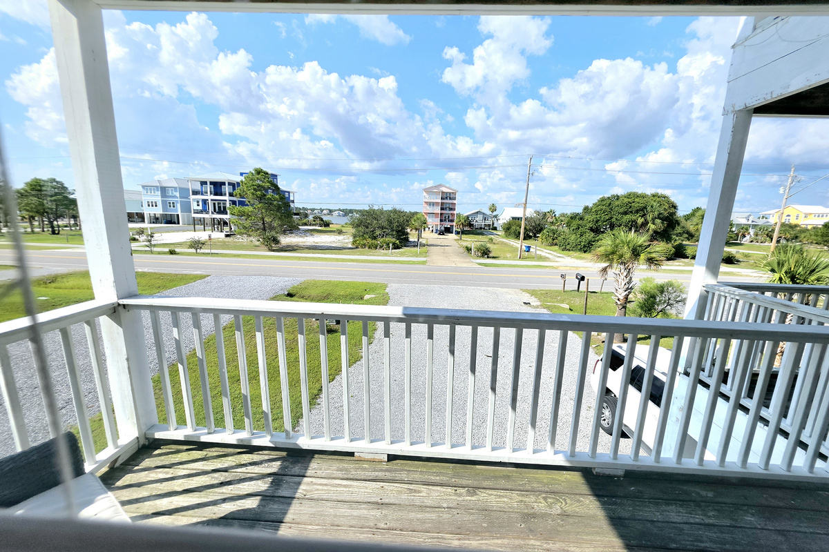 Front balcony view over West Lagoon Ave
