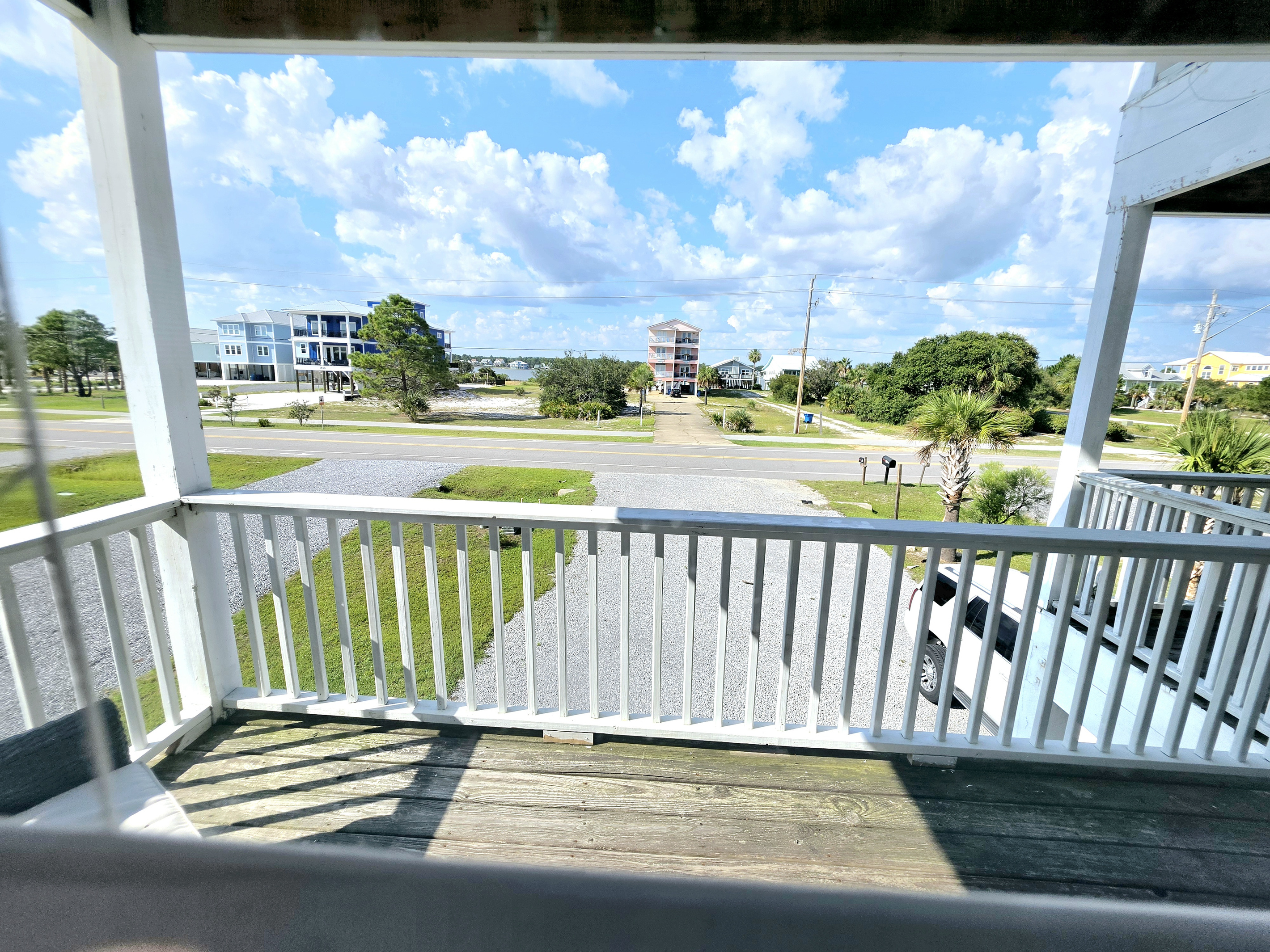 Front balcony view over West Lagoon Ave