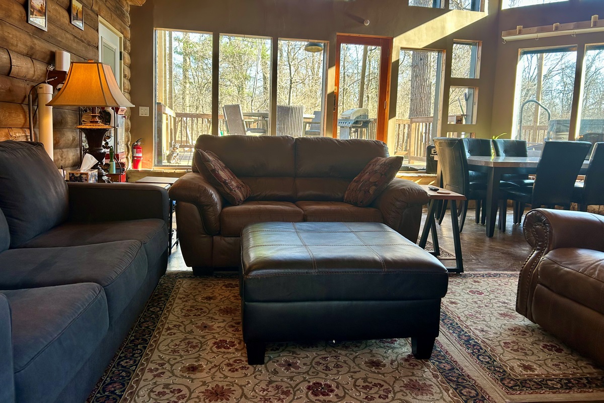 Shared Space: Relax and put your feet up with friends and family. Enjoy a conversation, play at game at the table or watch your shows from your streaming account through Roku.